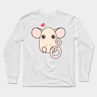 Cute Rat - Dumbo Creme Long Sleeve T-Shirt